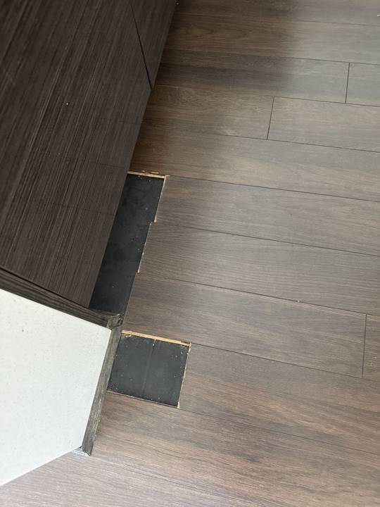 Floor transition, before